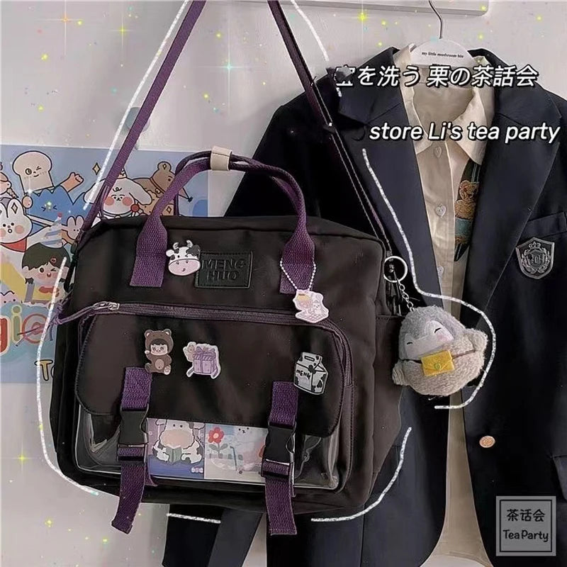 ins japonais itabag femmes nouveau 2024 Jelly Bag étudiant sac à dos sacs d'école fourre-tout sacs à main sac à bandoulière sacs à bandoulière femmes JK sac