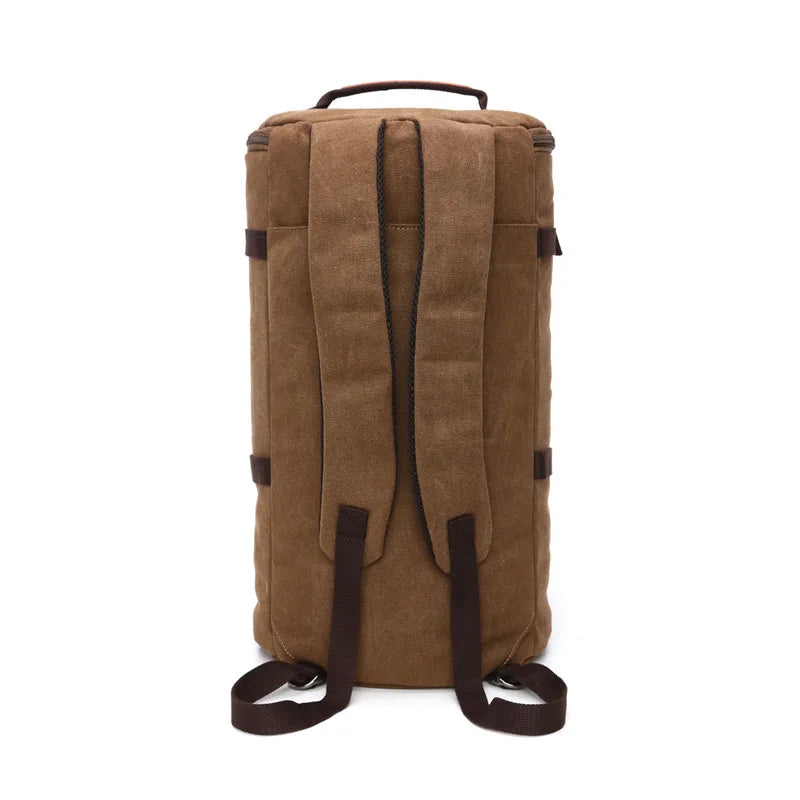 2024 Bolso de viaje grande de moda para hombre, mochila de montañismo, equipaje masculino, bolso de lona tipo cubo, bolsos de hombro tipo ejército para niños, mochilas para hombres