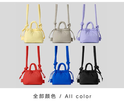 Fashion Small Puffer Tote Bag Designer Padded Women Shoulder Bags Nylon Down Cotton Crossbody Bag Mini Lady Handbags 2024