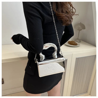 Acrylic box bag for women fashion chain shoulder bag women's chain crossbody dinner bag