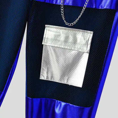 2023 Fashion Men Pants Patchwork Mesh Transparent Elastic Waist Trousers Men Joggers Streetwear Personality Pantalon INCERUN 7