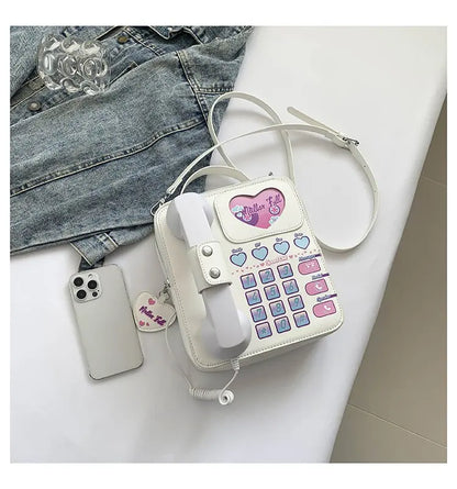 Bolso de mano para mujer, divertido bolso de hombro con forma de teléfono para niñas, estilo de moda femenino, lindo bolso cruzado