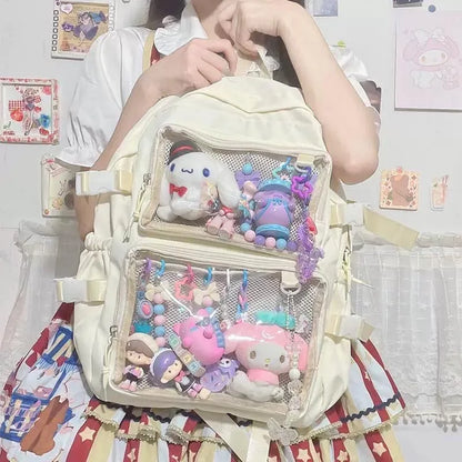 Sac à dos japonais Kawaii Itabag pour femmes, nouveau sac à dos transparent 2024 pour femmes, grande capacité, sacs d'école pour étudiants JK