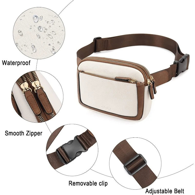 Women Fashion PU Waist Pack Casual Crossbody Chest Bags Unisex Hip Sack Travel WaterProof Belt Bag Sport Purse women hand bags