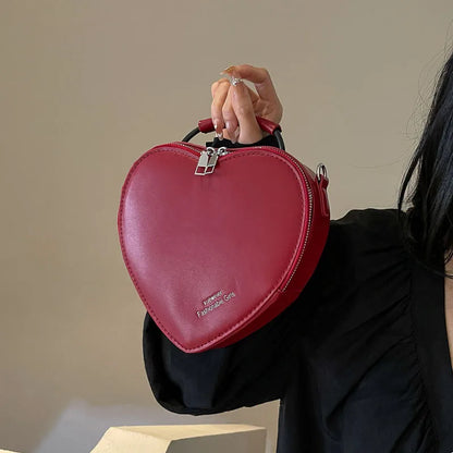 Sac à main et sac à main pour femme en forme d'amour, petit sac carré, nouveau sac à bandoulière à chaîne unique chinois