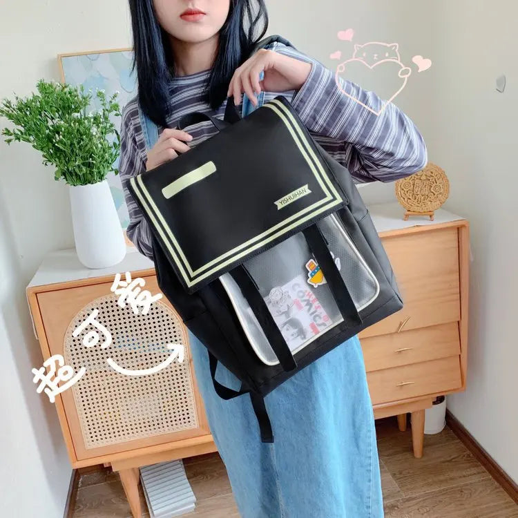 Japanese Style High School Girls JK Backpack Women Transparent Bag Kawaii Itabag Women School Bags For Teenage Girls Backpacks