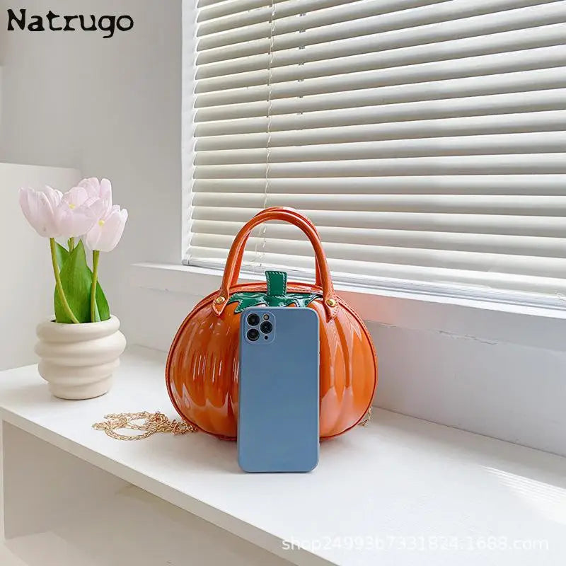 Halloween Gifts Cute Pumpkin Shape Bag 2023 New Fashion Personality Design Foreign Style Portable Shoulder Chain Bag