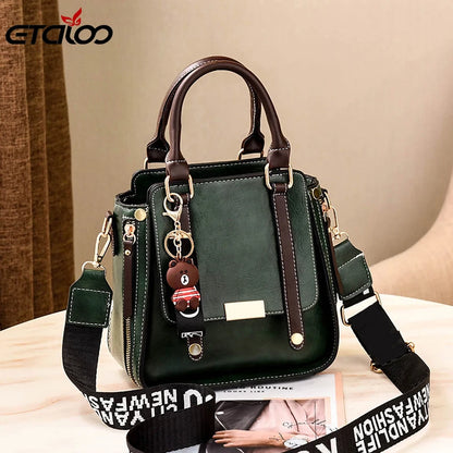 Luxury PU Leather Bag Women Bags Trendy New Shoulder Bag Fashion Messenger Bags Brand Design Leather Handbags & Crossbody Bags