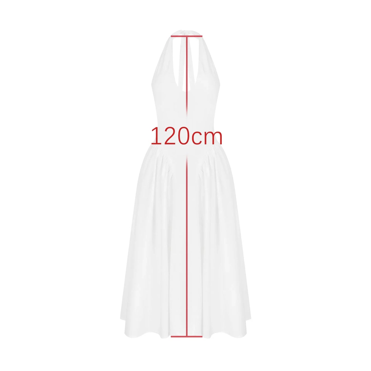 Suninheart Summer Maxi Dresses for Women 2024 New in Halter White Party Dresses Sexy Casual Backless Long Dresses Flare Bottom