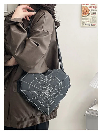 Sweet Spicy Love Bat Crossbody Bag Spider Web Women's Bag Multifunctional Shoulder Bag