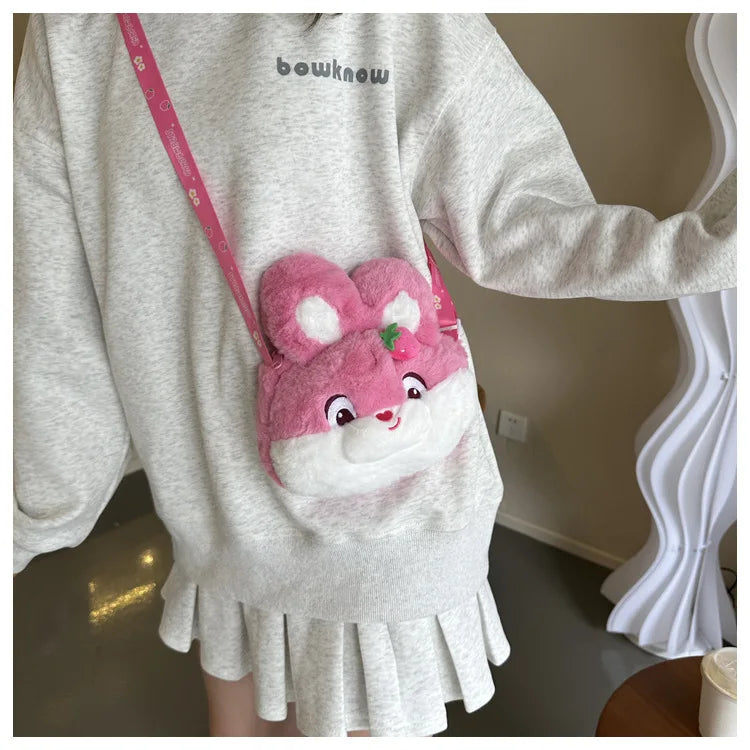 Bolso de peluche Kawaii, bolso bandolera, peluche de anime, gifs de dibujos animados para mujeres y niñas