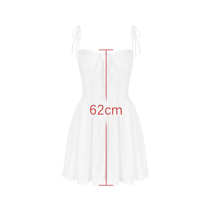 Suninheart Summer Spaghetti Strap Corset Dress Sexy Short Flare A Line Party Dresses Yellow Elegant Jacquard Dress Wholesale