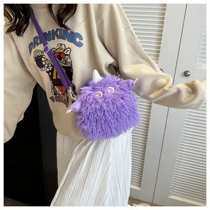 Bolso de peluche Kawaii, bolso bandolera, peluche de anime, gifs de dibujos animados para mujeres y niñas