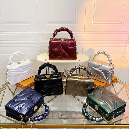 Winter Fashion Box Shape Shoulder Bag Women Crossbody Bag