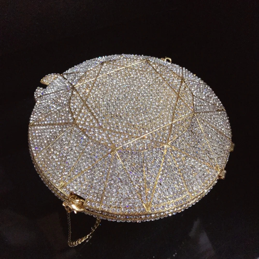 Monedero con cristales brillantes y diamantes de imitación para mujer, bolso de mano brillante, bolso cruzado para boda, fiesta de graduación