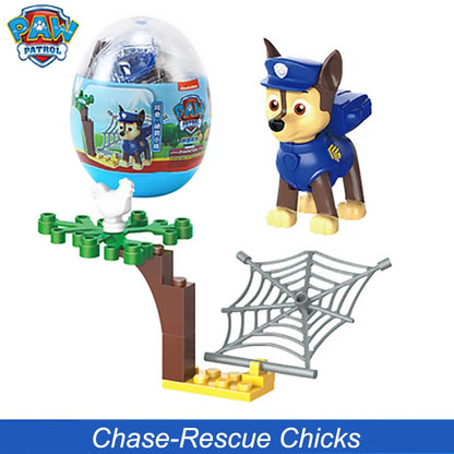 Genuine Paw Patrol Egg Block Action Figure Toy Mighty Pup Super Paws CHASE Marshall Skye Rubble Anime Toys Children Gifts