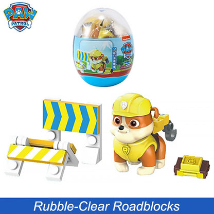 Genuine Paw Patrol Egg Block Action Figure Toy Mighty Pup Super Paws CHASE Marshall Skye Rubble Anime Toys Children Gifts