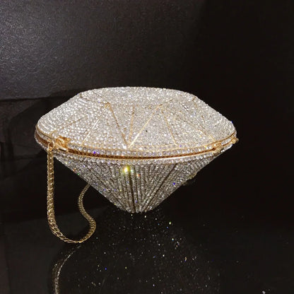 Monedero con cristales brillantes y diamantes de imitación para mujer, bolso de mano brillante, bolso cruzado para boda, fiesta de graduación