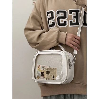 Petit sac Itabag japonais Kawaii pour femmes, sac à bandoulière réfléchissant au laser, sac à bandoulière pour écolières, sac transparent, sac Ita JK