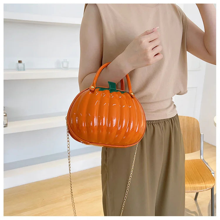 Halloween Gifts Cute Pumpkin Shape Bag 2023 New Fashion Personality Design Foreign Style Portable Shoulder Chain Bag