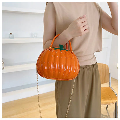 Halloween Gifts Cute Pumpkin Shape Bag 2023 New Fashion Personality Design Foreign Style Portable Shoulder Chain Bag