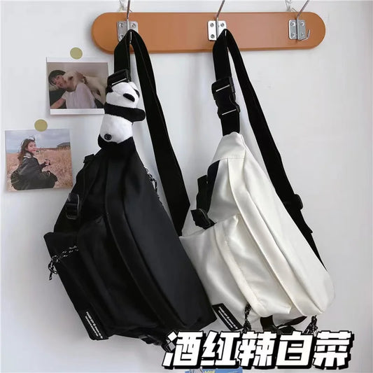 Japanese Harajuku Chest Bag For Women Cool Large Capacity Handbags and Purses Waist Bag Women Man Casual Phone Bag Bolso Mujer