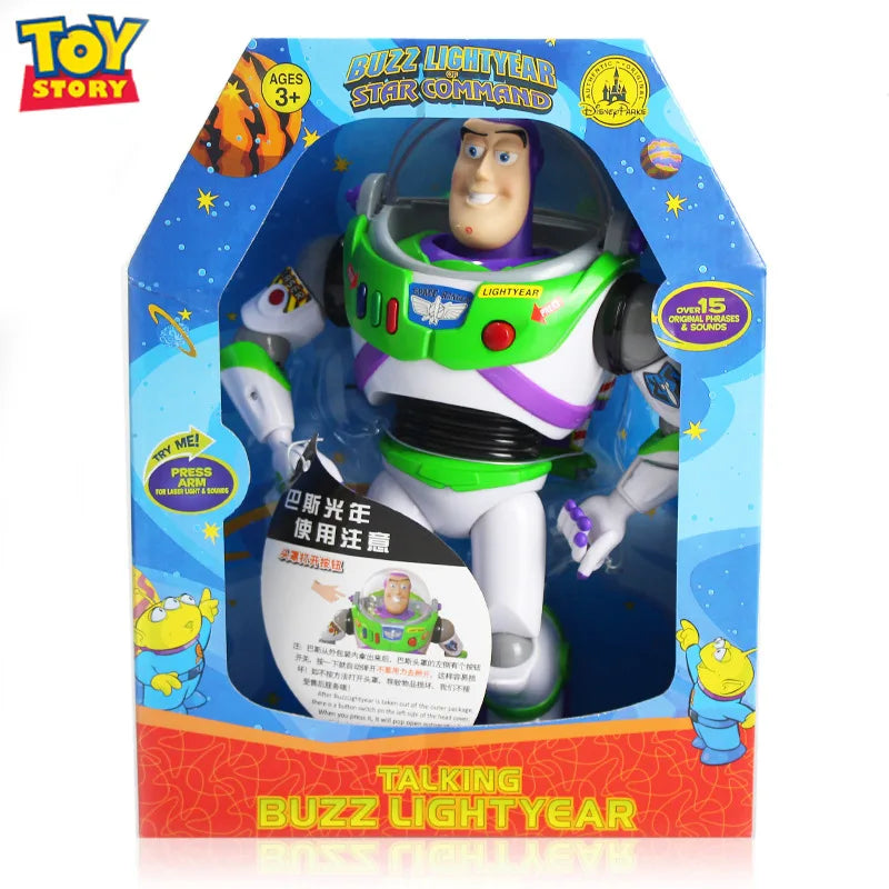 Figuras de acción parlantes de Disney Pixar Toy Story 4 Woody Jessie Buzz Lightyear, modelo de cuerpo de tela, colección limitada, juguetes de regalo