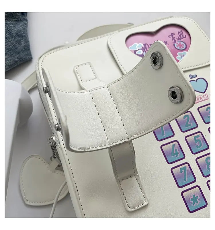 Bolso de mano para mujer, divertido bolso de hombro con forma de teléfono para niñas, estilo de moda femenino, lindo bolso cruzado