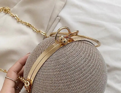 Elegant Luxury Women Clutch Bag Evening Bag With Rhinestone Exquisite For Ladies Wedding Party Round ball Bag Handbag Clutches