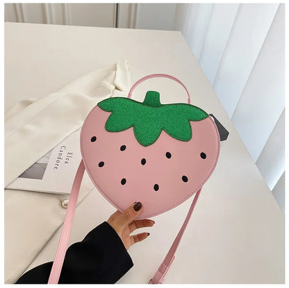 Cute Strawberry Bag For Women Funny Fruit Shape Handbag Women's Small Shoulder Bag Crossbody Bag