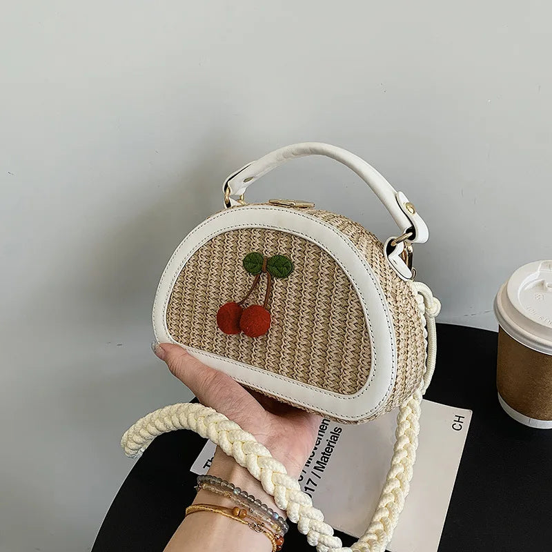 Fashion Summer straw bag Women Handbags Designer Wicker Woven Bag Tote beach bag PU 2022 Summer New Flap Crossbody Bag