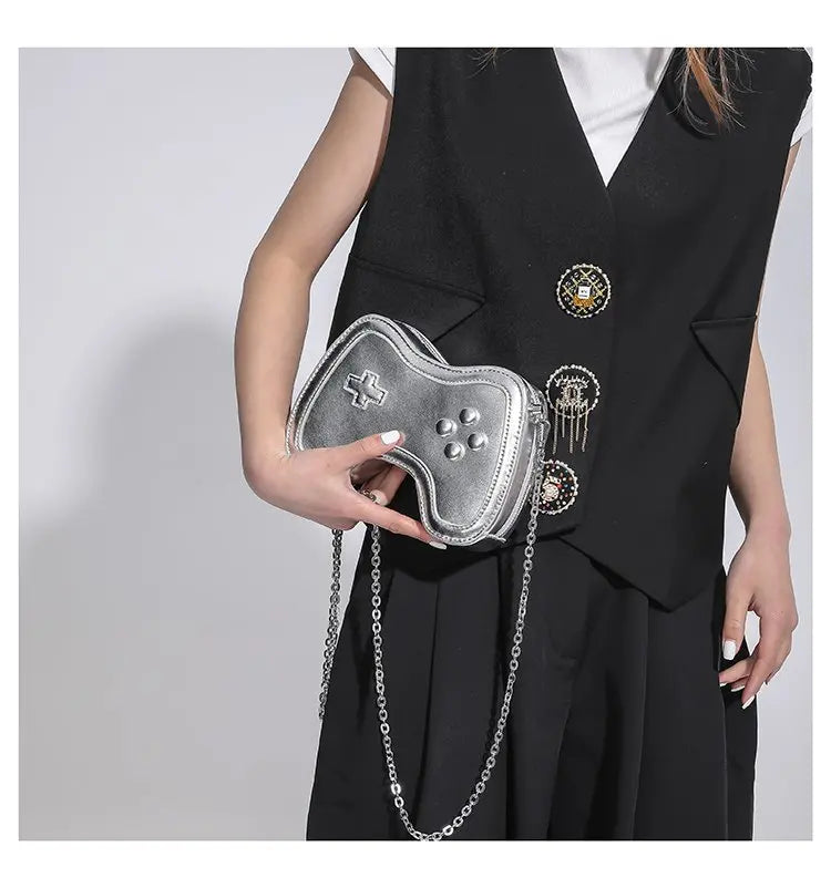 Bolso de cadena pequeño para mujer, bolso de hombro con mini asa, bolso cruzado para mujer con máquina de juegos