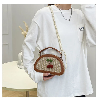 Fashion Summer straw bag Women Handbags Designer Wicker Woven Bag Tote beach bag PU 2022 Summer New Flap Crossbody Bag