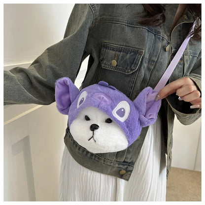 Bolso de peluche Kawaii, bolso bandolera, peluche de anime, gifs de dibujos animados para mujeres y niñas