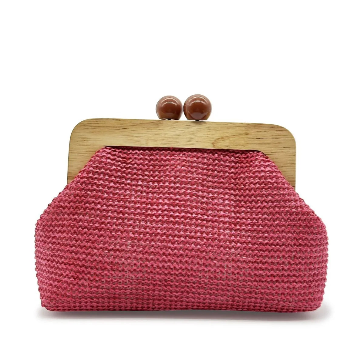 Fashion Wooden Clip Shell Clutch Bags for Women Straw Chains Shoulder Crossbody Bags Casual Summer Beach Bag Elegant Party Purse