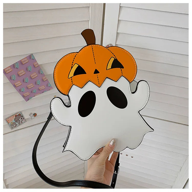 Sac à bandoulière en forme de citrouille d'Halloween drôle sac à main portefeuille décontracté sac à bandoulière de dessin animé