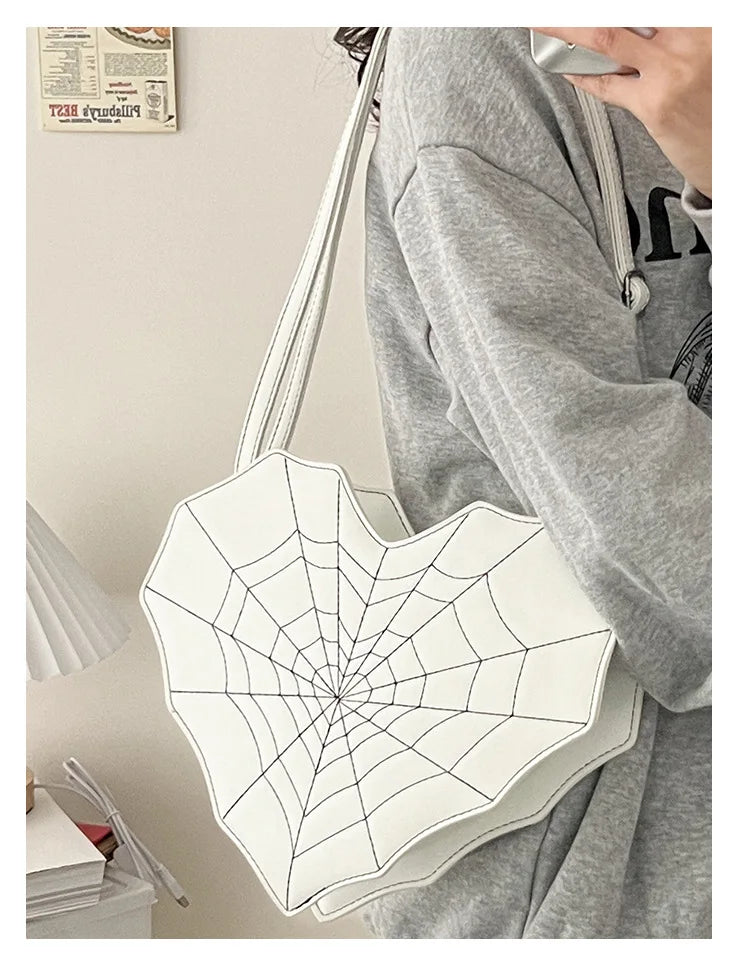 Sweet Spicy Love Bat Crossbody Bag Spider Web Women's Bag Multifunctional Shoulder Bag