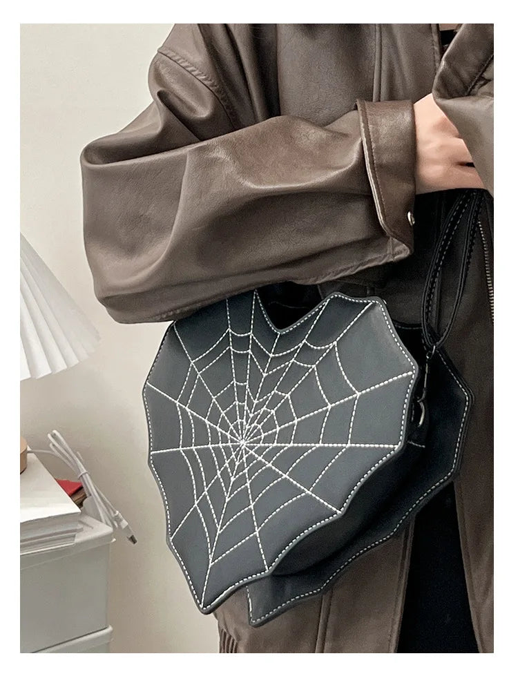 Sweet Spicy Love Bat Crossbody Bag Spider Web Women's Bag Multifunctional Shoulder Bag