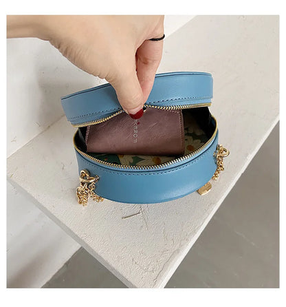 Fashion Starry Sky Round Bags Women Crossbody Bag Luxury Chain Circular Shoulder Bag Lady Small Embroidery Women's Handbag