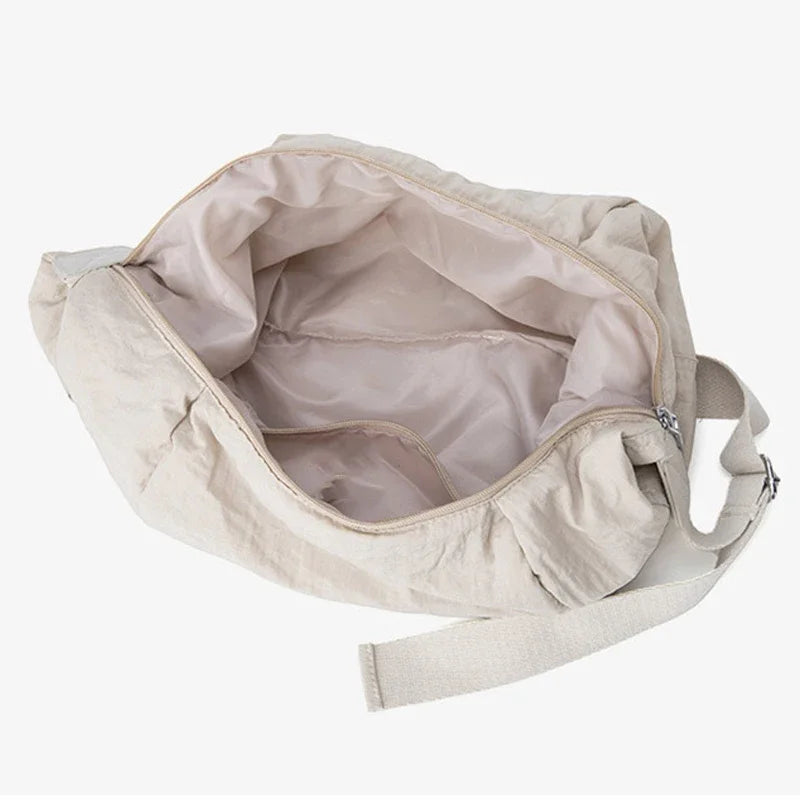 Sacs à bandoulière Hobos décontractés de petite taille pour femmes, sac à bandoulière rembourré en nylon souple, sac messager simple pour téléphone féminin 2024