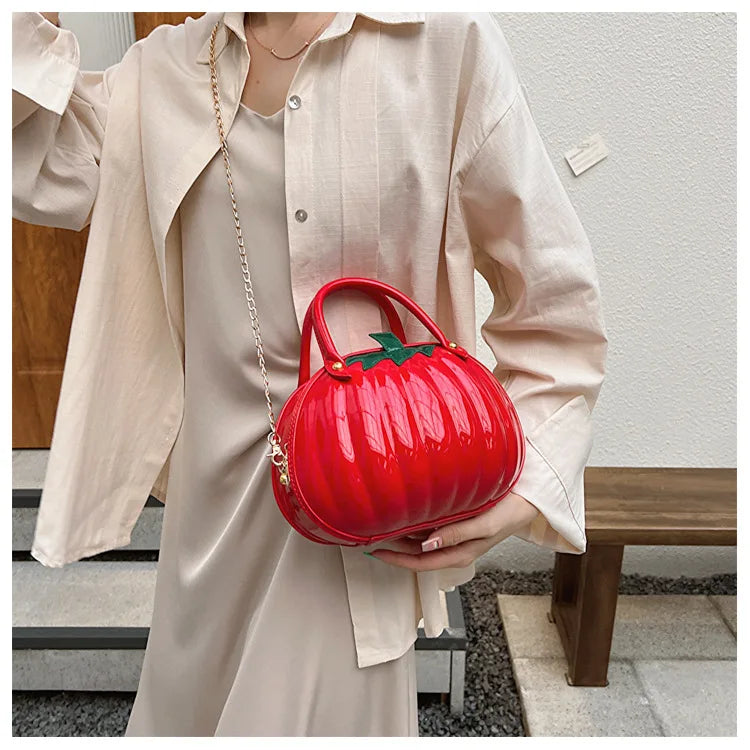 Halloween Gifts Cute Pumpkin Shape Bag 2023 New Fashion Personality Design Foreign Style Portable Shoulder Chain Bag