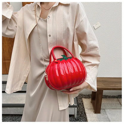 Halloween Gifts Cute Pumpkin Shape Bag 2023 New Fashion Personality Design Foreign Style Portable Shoulder Chain Bag