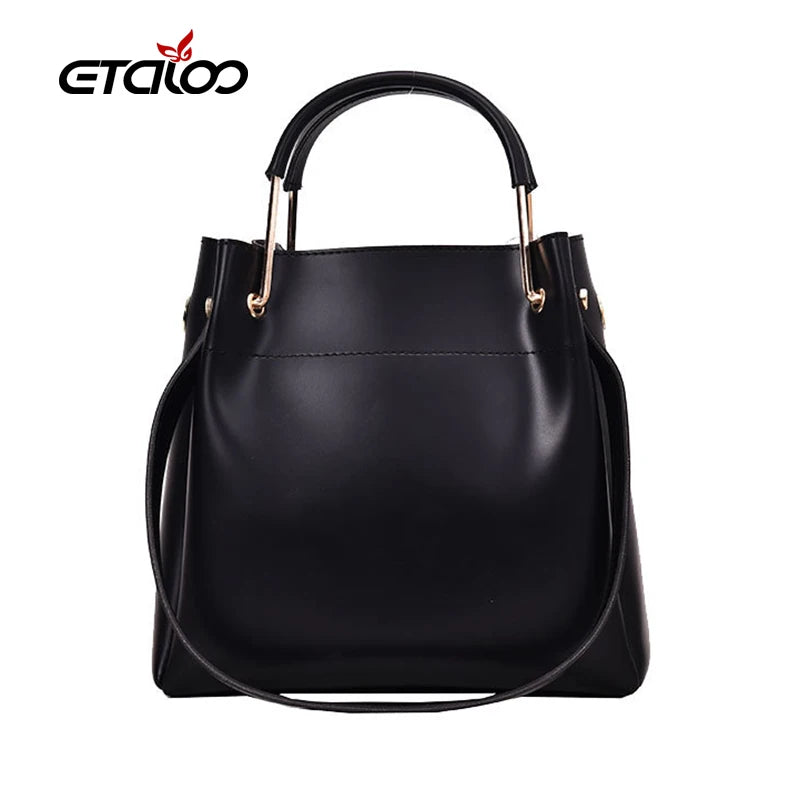 Bolso de mano de piel suave para mujer, bolso de hombro de alta calidad para mujer, bolso de mano tipo cubo, bolsos de moda para mujer, novedad de 2024