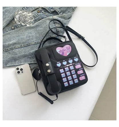 Bolso de mano para mujer, divertido bolso de hombro con forma de teléfono para niñas, estilo de moda femenino, lindo bolso cruzado