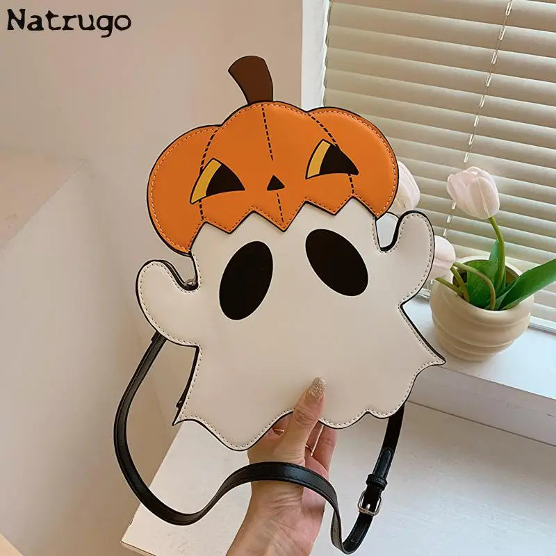 Sac à bandoulière en forme de citrouille d'Halloween drôle sac à main portefeuille décontracté sac à bandoulière de dessin animé