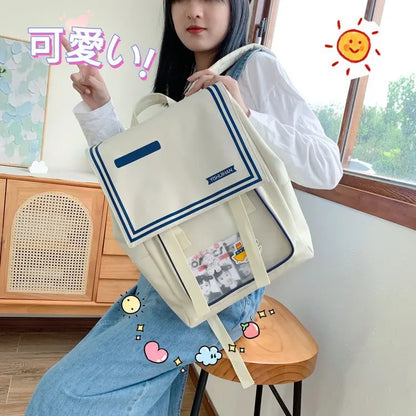 Japanese Style High School Girls JK Backpack Women Transparent Bag Kawaii Itabag Women School Bags For Teenage Girls Backpacks