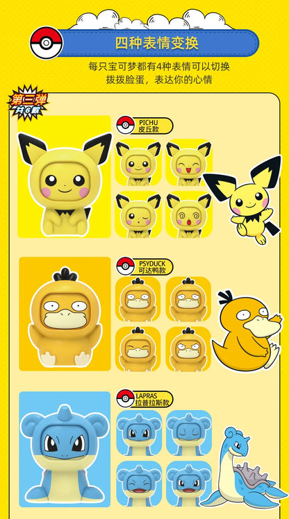 Ensemble de jouets Pokémon Pikachu Figurine d'action animée à visage changeant Kawaii Poupée Ball Pokeball Pocket Monster Jouets