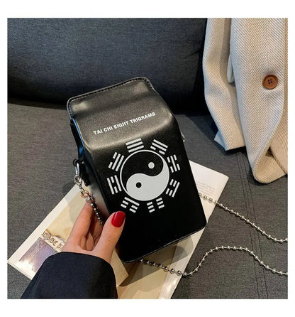 Printed Graffiti Small Square Bag Fashion Cool Crossbody Bag Funny Box Shoulder Bag For Girls