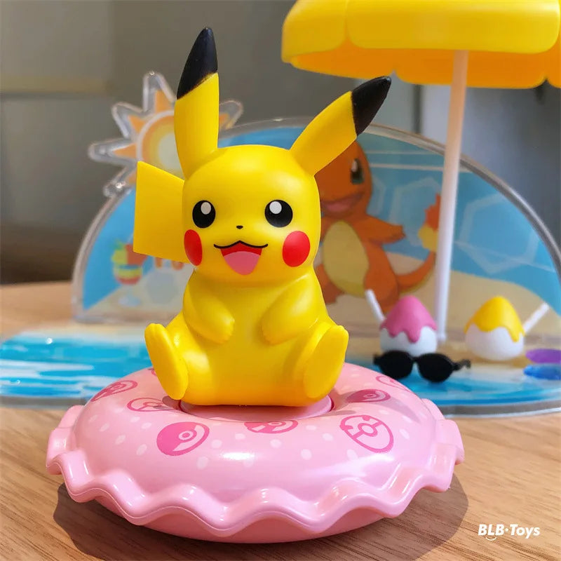 Figurines Pokémon Pocket Monster Pet Elf Ball Scene Set Jouet Pikachu Anime Figure Modèle Enfants Cadeau