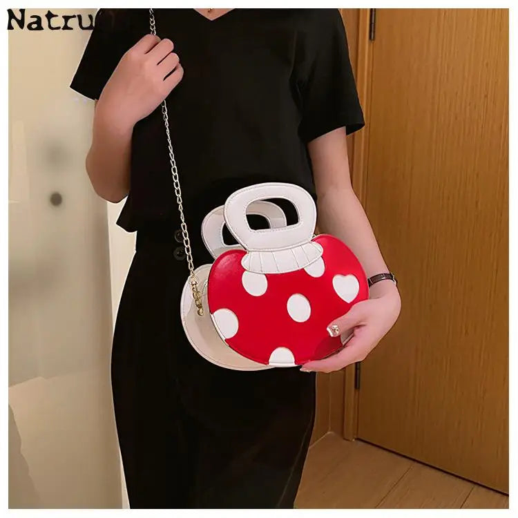 Cute Shoulder Bag For Girls Fashion Women Crossbody Bag Marshroon Shape Handbag